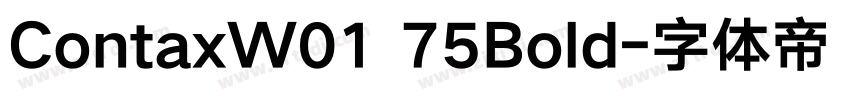 ContaxW01 75Bold字体转换